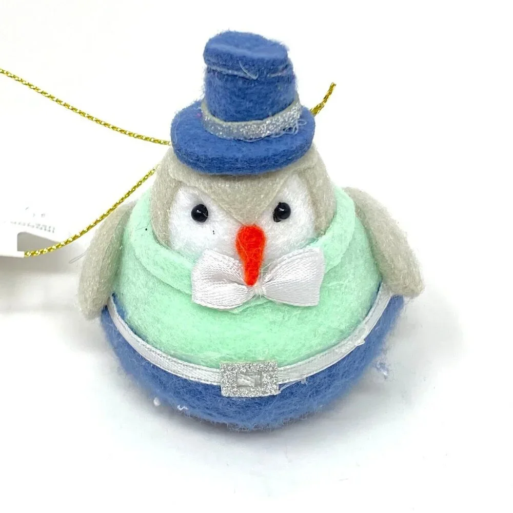 Christmas Featherly Friends™ Ornament Blue Top Hat - Wondershop™